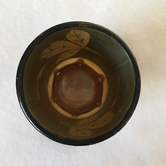 Vintage Russian Shot Glass Hand Painted with Traditional Khokhloma Motif Classic - Picture 7 of 8